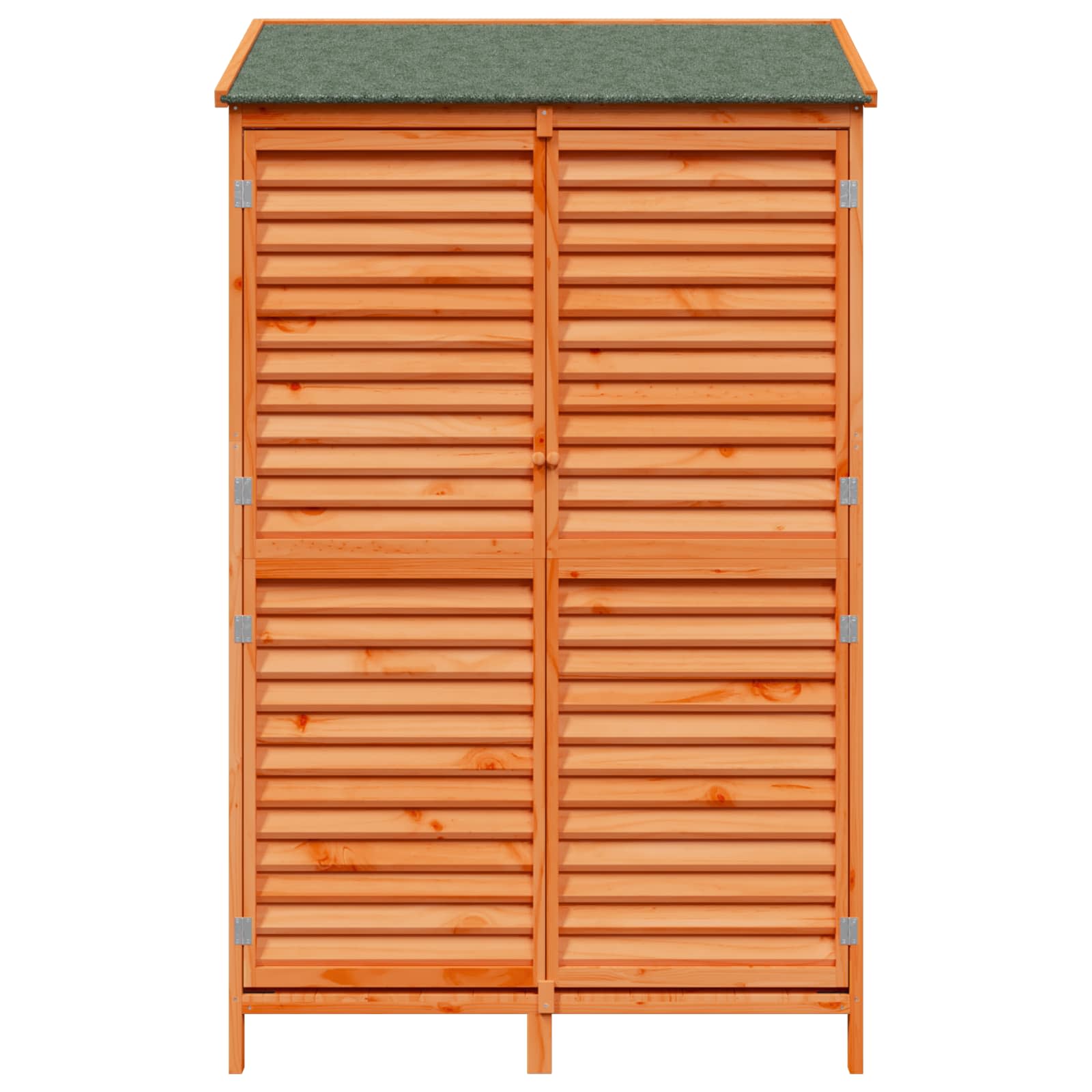 Tuinschuur met dak Bruin 106 x 56 x 176,5 cm Massief Vurenhout