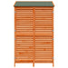 Tuinschuur met dak Bruin 106 x 56 x 176,5 cm Massief Vurenhout