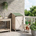 Tuinschuur met dak Wit 59,5 x 56 x 113,5 cm Massief Vurenhout