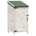 Tuinschuur met dak Wit 59,5 x 56 x 113,5 cm Massief Vurenhout