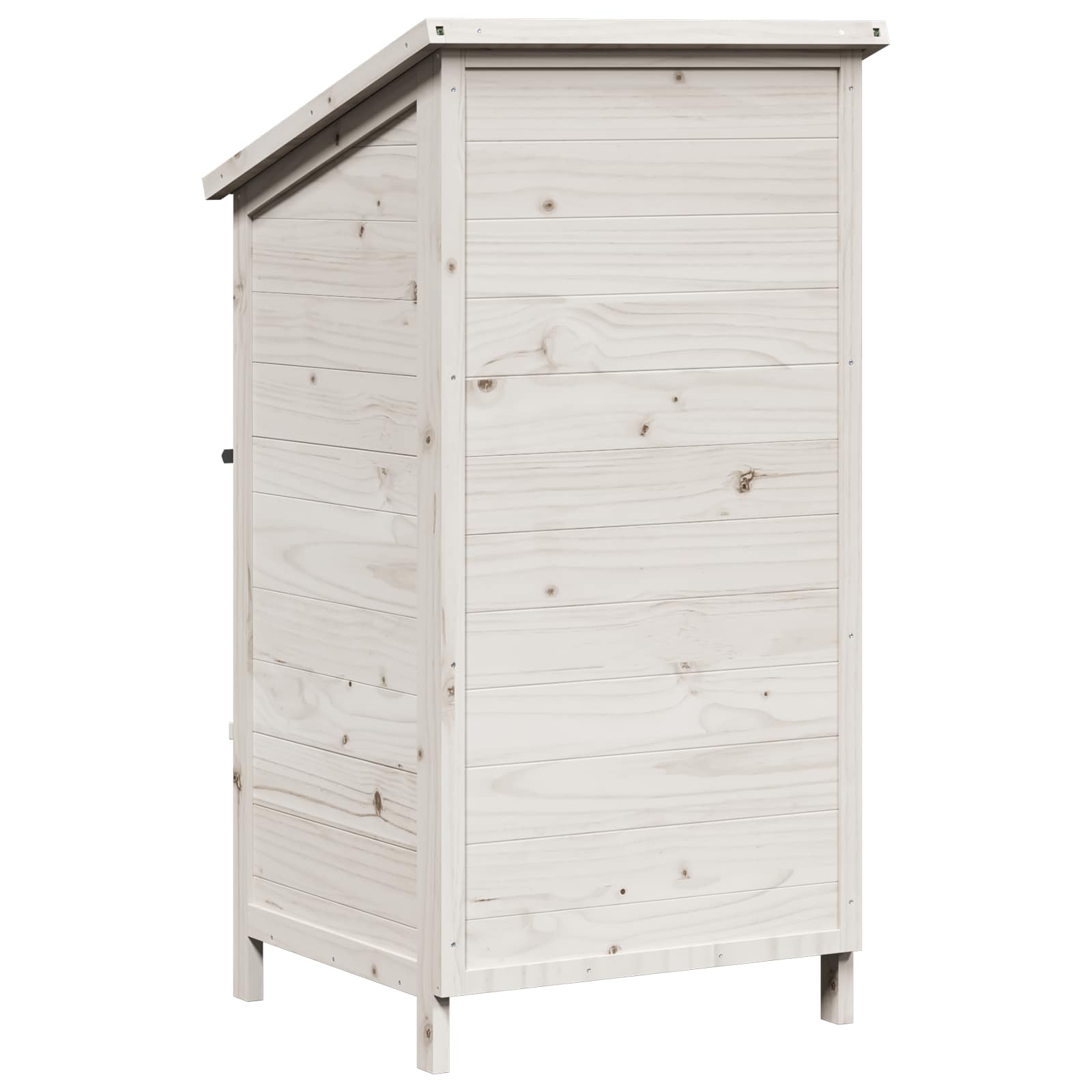 Tuinschuur met dak Wit 59,5 x 56 x 113,5 cm Massief Vurenhout