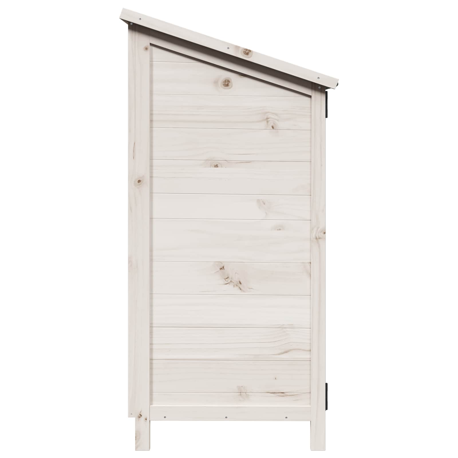 Tuinschuur met dak Wit 59,5 x 56 x 113,5 cm Massief Vurenhout