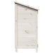 Tuinschuur met dak Wit 59,5 x 56 x 113,5 cm Massief Vurenhout