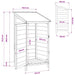 Tuinschuur met dak Wit 59,5 x 56 x 113,5 cm Massief Vurenhout