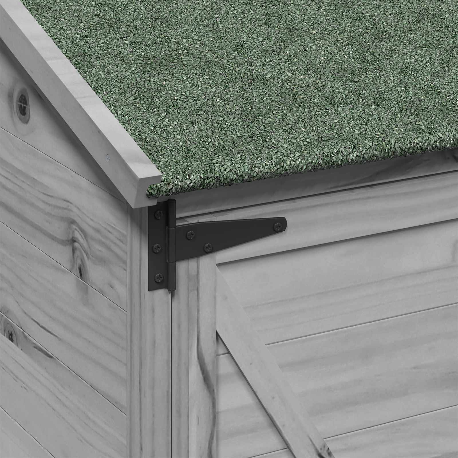 Tuinschuur met dak Grijs 59,5 x 56 x 113,5 cm Massief Vurenhout