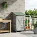 Tuinschuur met dak Grijs 59,5 x 56 x 113,5 cm Massief Vurenhout