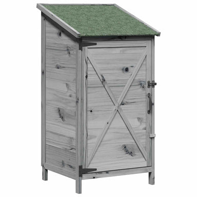 Tuinschuur met dak Grijs 59,5 x 56 x 113,5 cm Massief Vurenhout