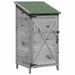 Tuinschuur met dak Grijs 59,5 x 56 x 113,5 cm Massief Vurenhout