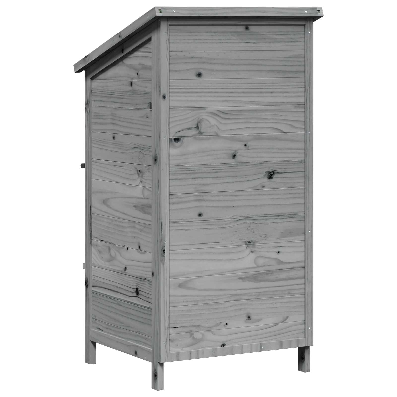 Tuinschuur met dak Grijs 59,5 x 56 x 113,5 cm Massief Vurenhout