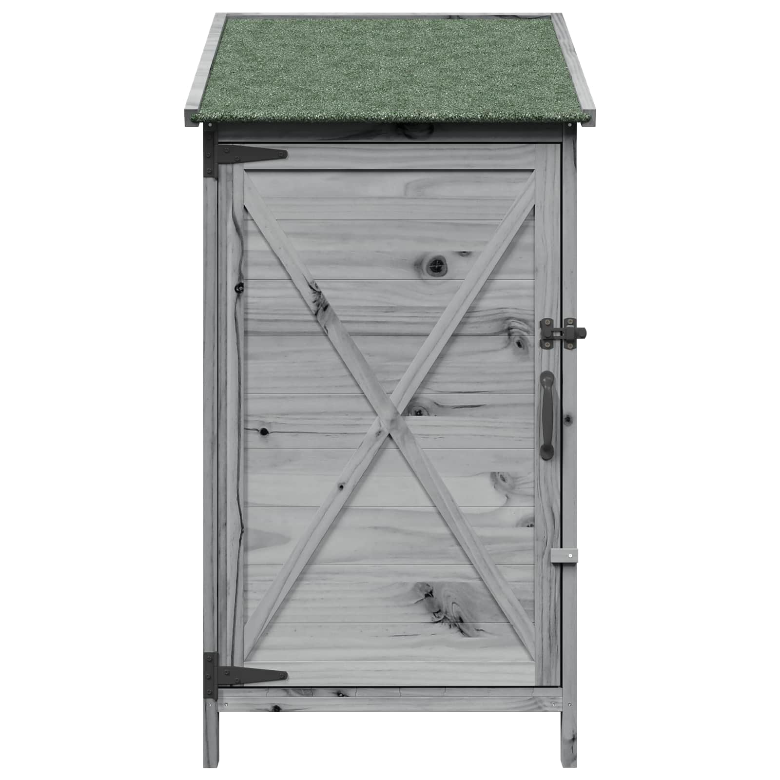 Tuinschuur met dak Grijs 59,5 x 56 x 113,5 cm Massief Vurenhout