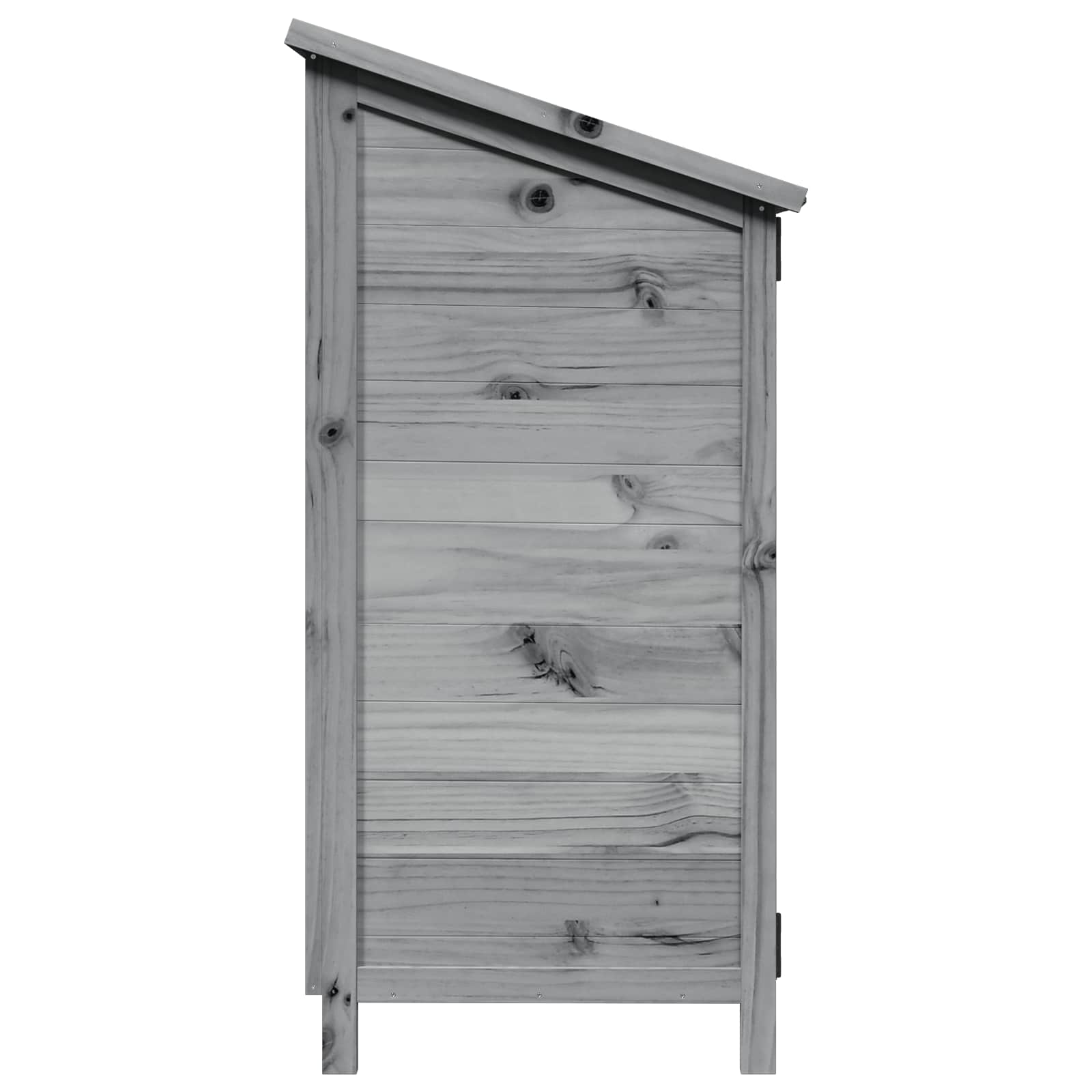 Tuinschuur met dak Grijs 59,5 x 56 x 113,5 cm Massief Vurenhout