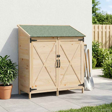 Tuinschuur Naturel 106 x 56 x 113,5 cm Massief Vurenhout