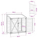 Tuinschuur Naturel 106 x 56 x 113,5 cm Massief Vurenhout