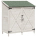 Tuinschuur met dak Wit 106 x 56 x 113,5 cm Massief Vurenhout