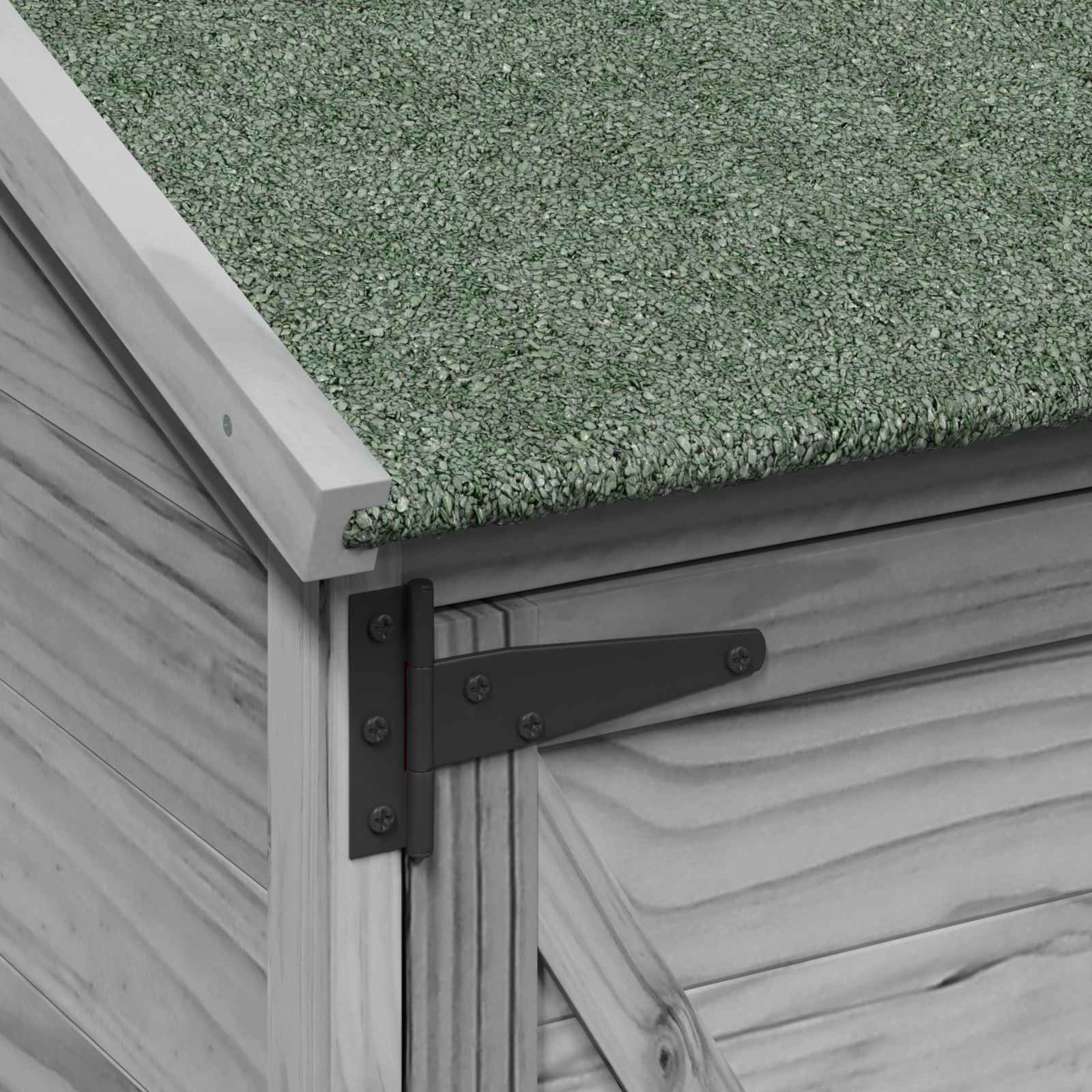Tuinschuur met dak Grijs 106 x 56 x 113,5 cm Massief Vurenhout
