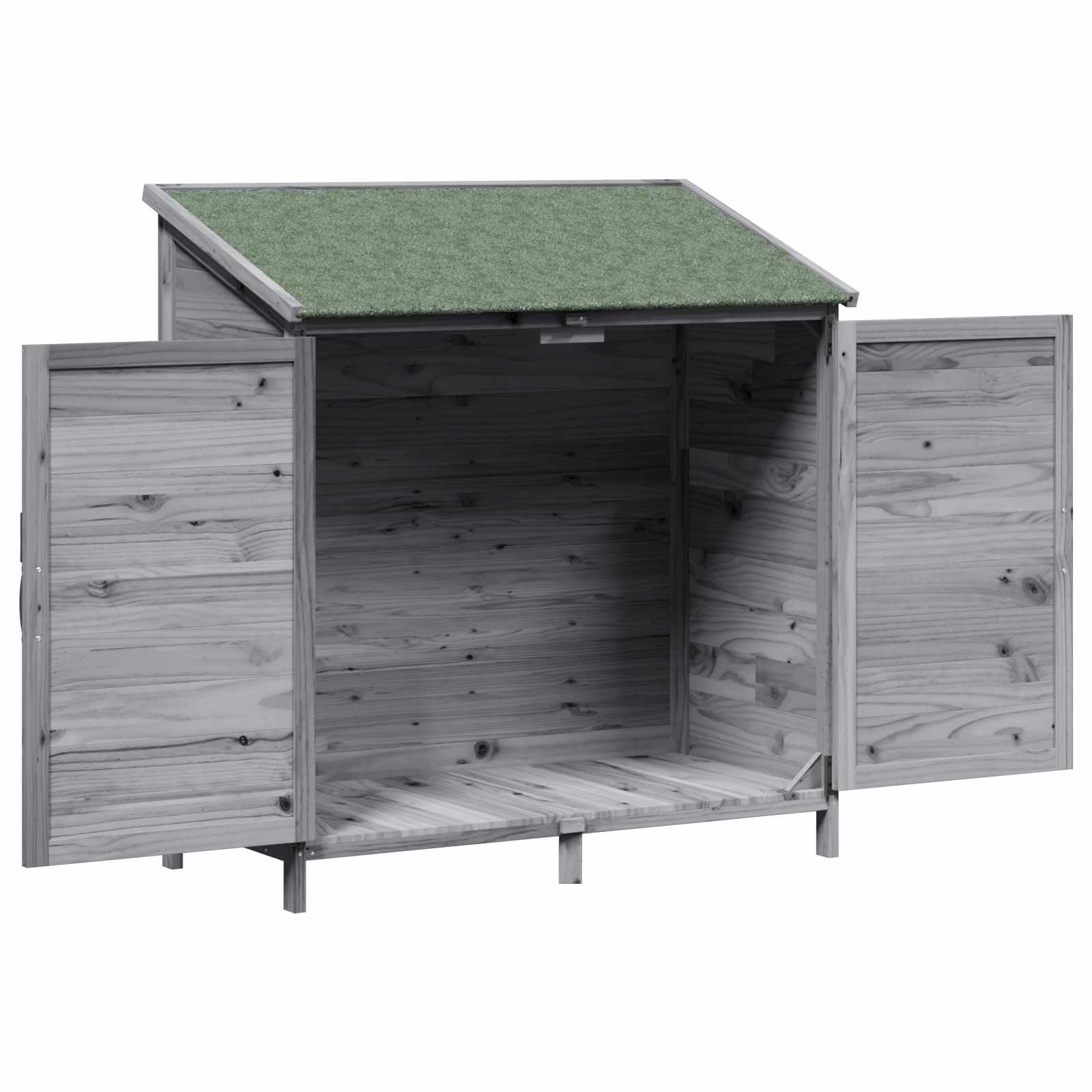 Tuinschuur met dak Grijs 106 x 56 x 113,5 cm Massief Vurenhout