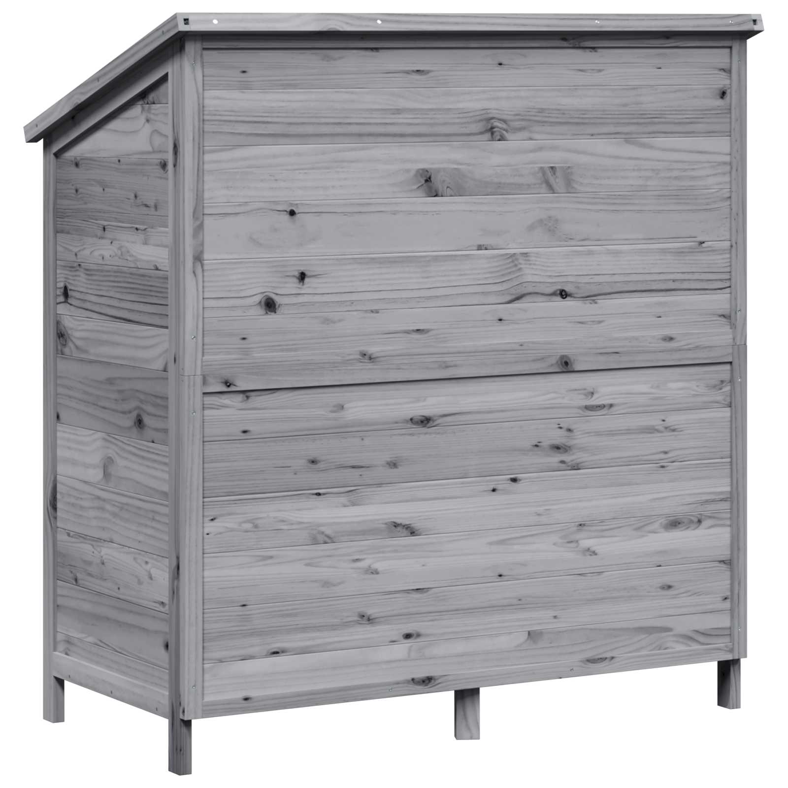 Tuinschuur met dak Grijs 106 x 56 x 113,5 cm Massief Vurenhout