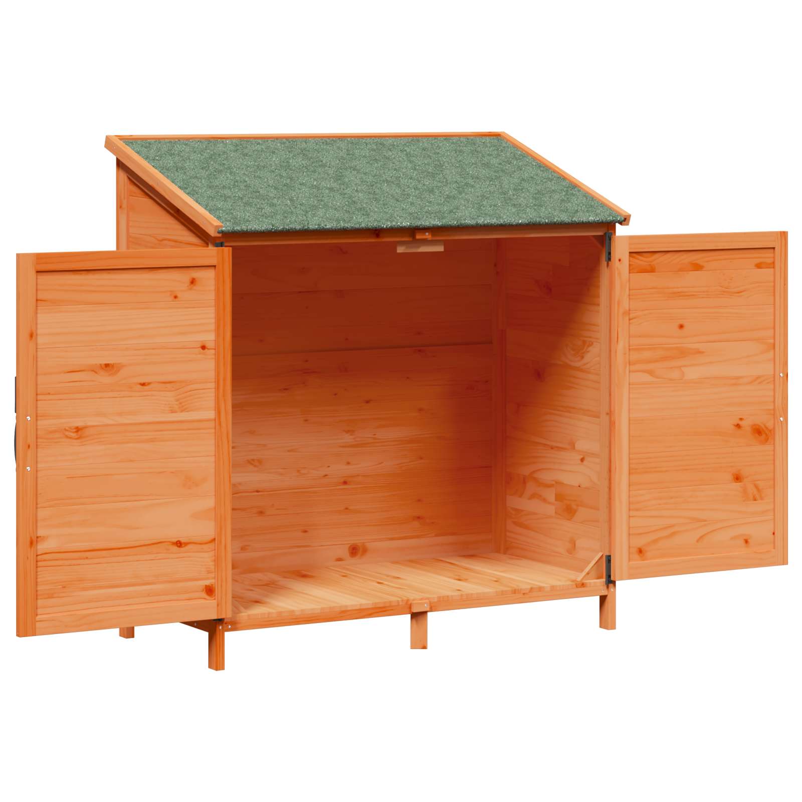 Tuinschuur met dak Bruin 106 x 56 x 113,5 cm Massief Vurenhout