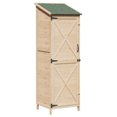 Tuinschuur Naturel 59,5 x 56 x 176,5 cm Massief Vurenhout