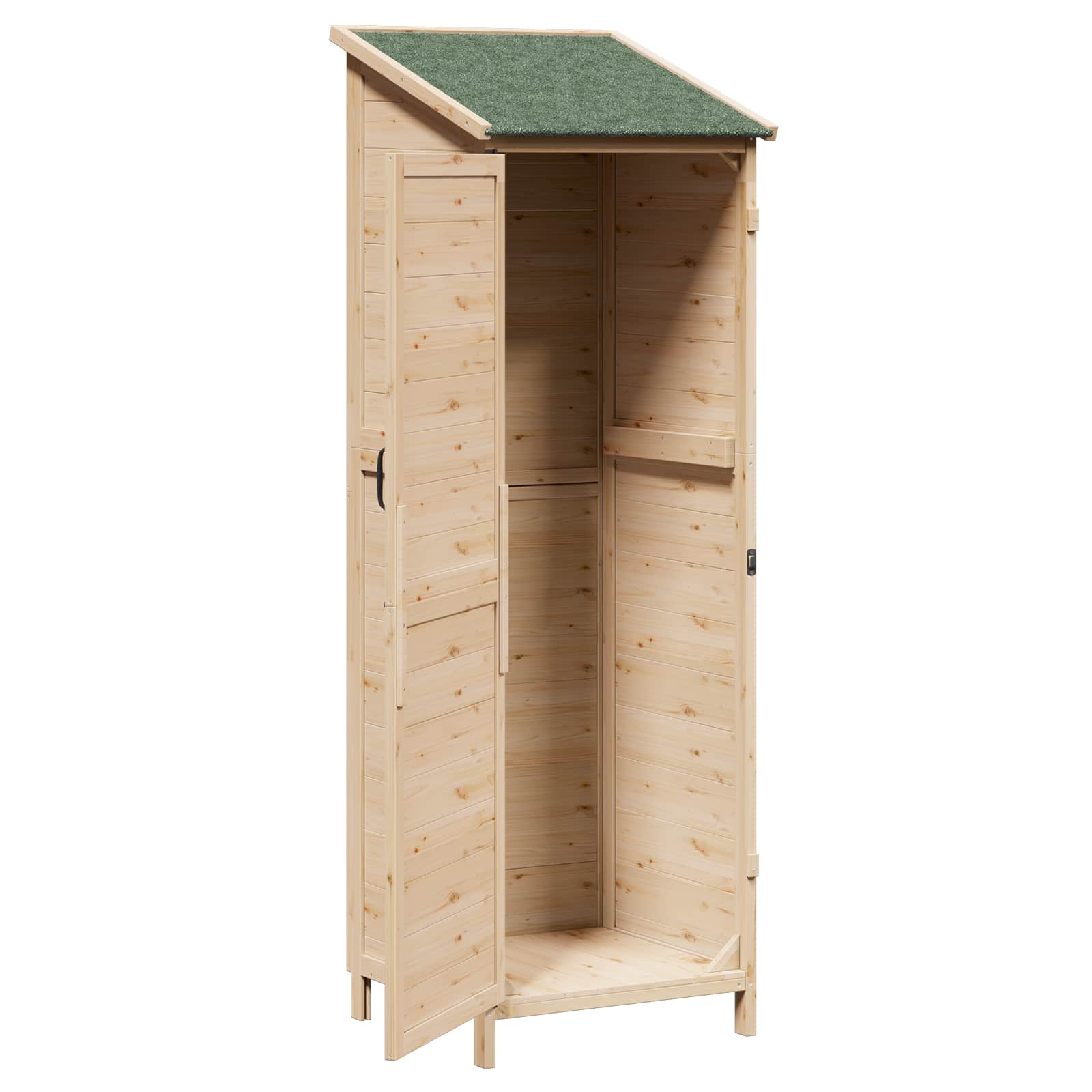 Tuinschuur Naturel 59,5 x 56 x 176,5 cm Massief Vurenhout