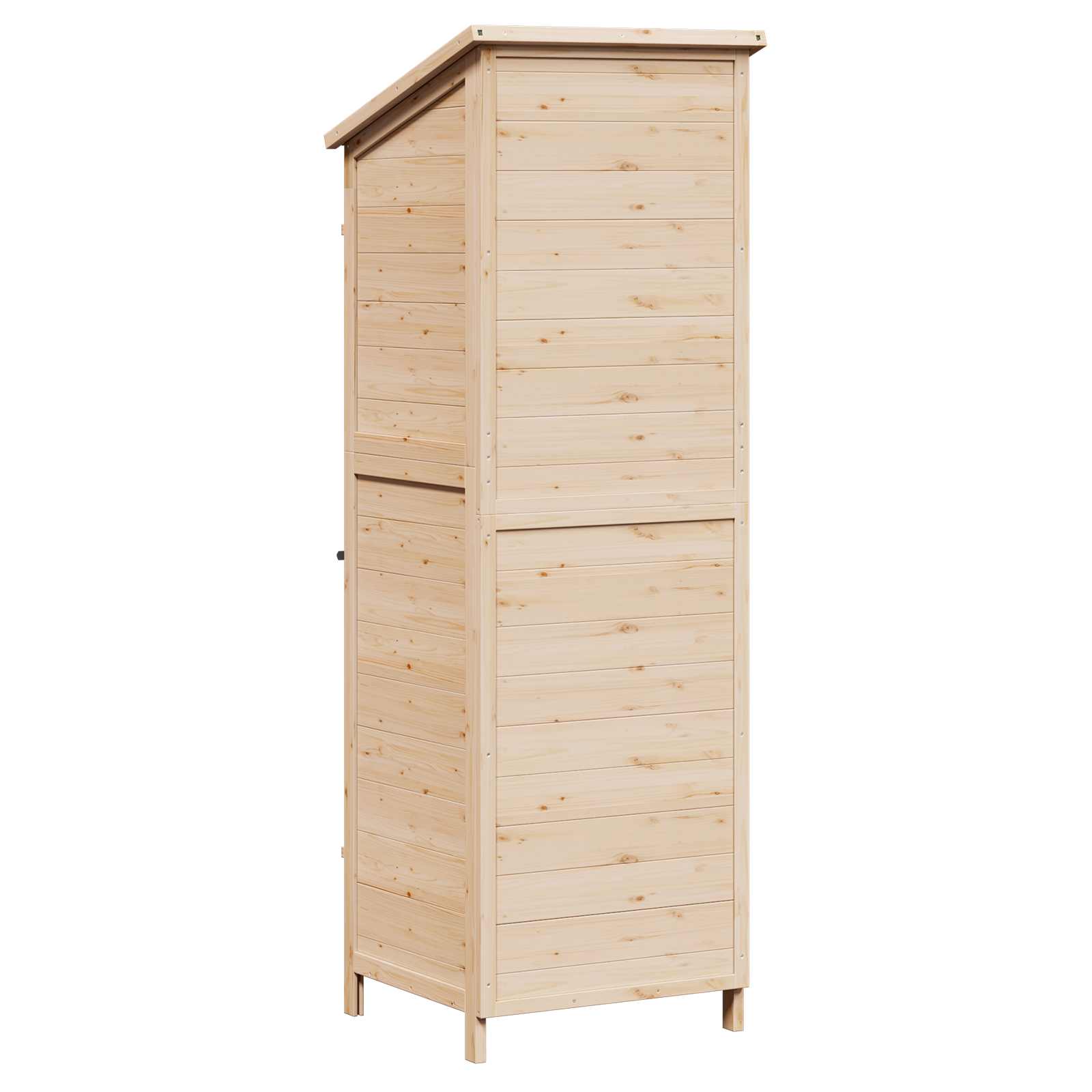 Tuinschuur Naturel 59,5 x 56 x 176,5 cm Massief Vurenhout
