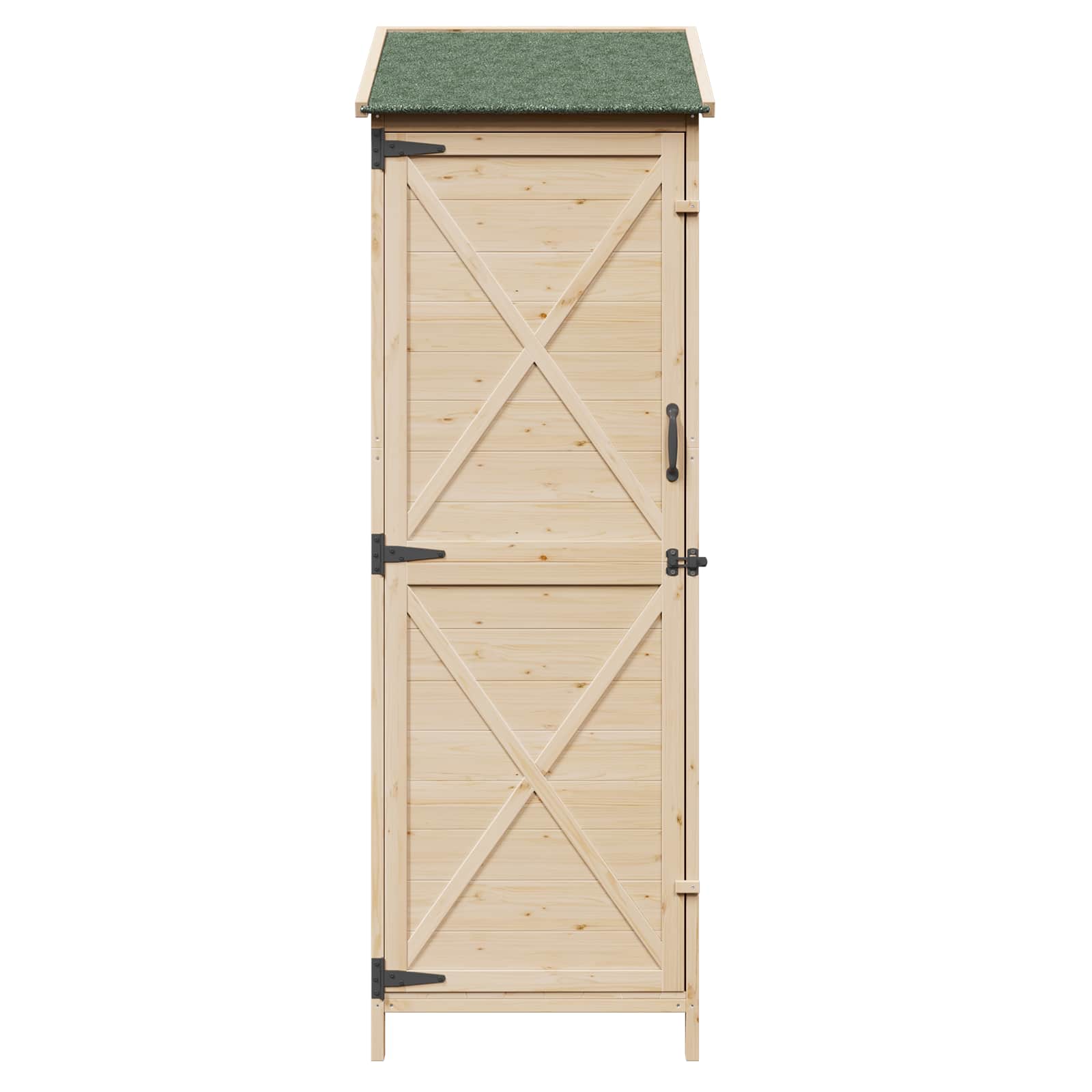 Tuinschuur Naturel 59,5 x 56 x 176,5 cm Massief Vurenhout