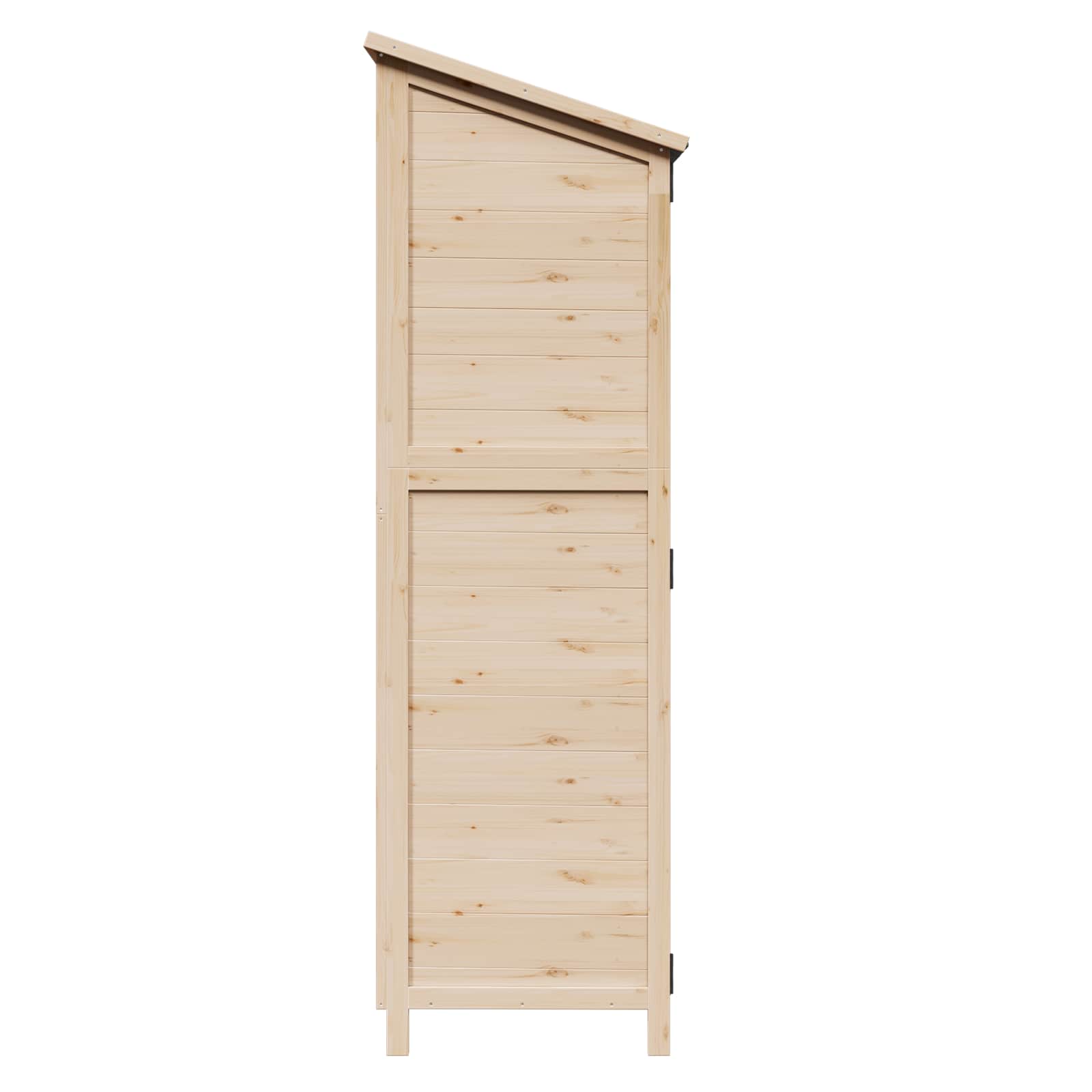 Tuinschuur Naturel 59,5 x 56 x 176,5 cm Massief Vurenhout