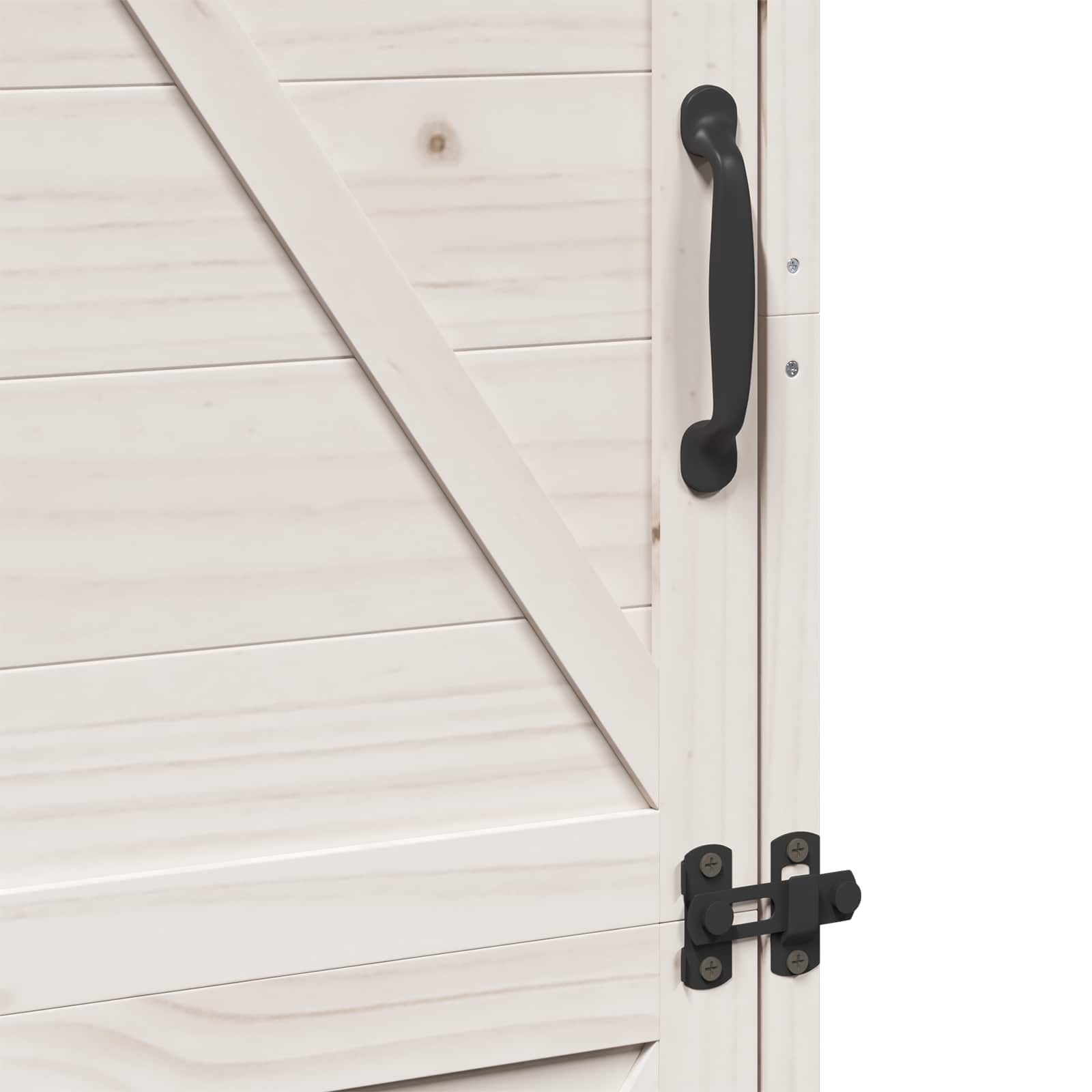Tuinschuur met dak Wit 59,5 x 56 x 176,5 cm Massief Vurenhout