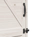 Tuinschuur met dak Wit 59,5 x 56 x 176,5 cm Massief Vurenhout