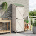 Tuinschuur met dak Wit 59,5 x 56 x 176,5 cm Massief Vurenhout
