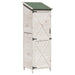 Tuinschuur met dak Wit 59,5 x 56 x 176,5 cm Massief Vurenhout