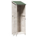 Tuinschuur met dak Wit 59,5 x 56 x 176,5 cm Massief Vurenhout