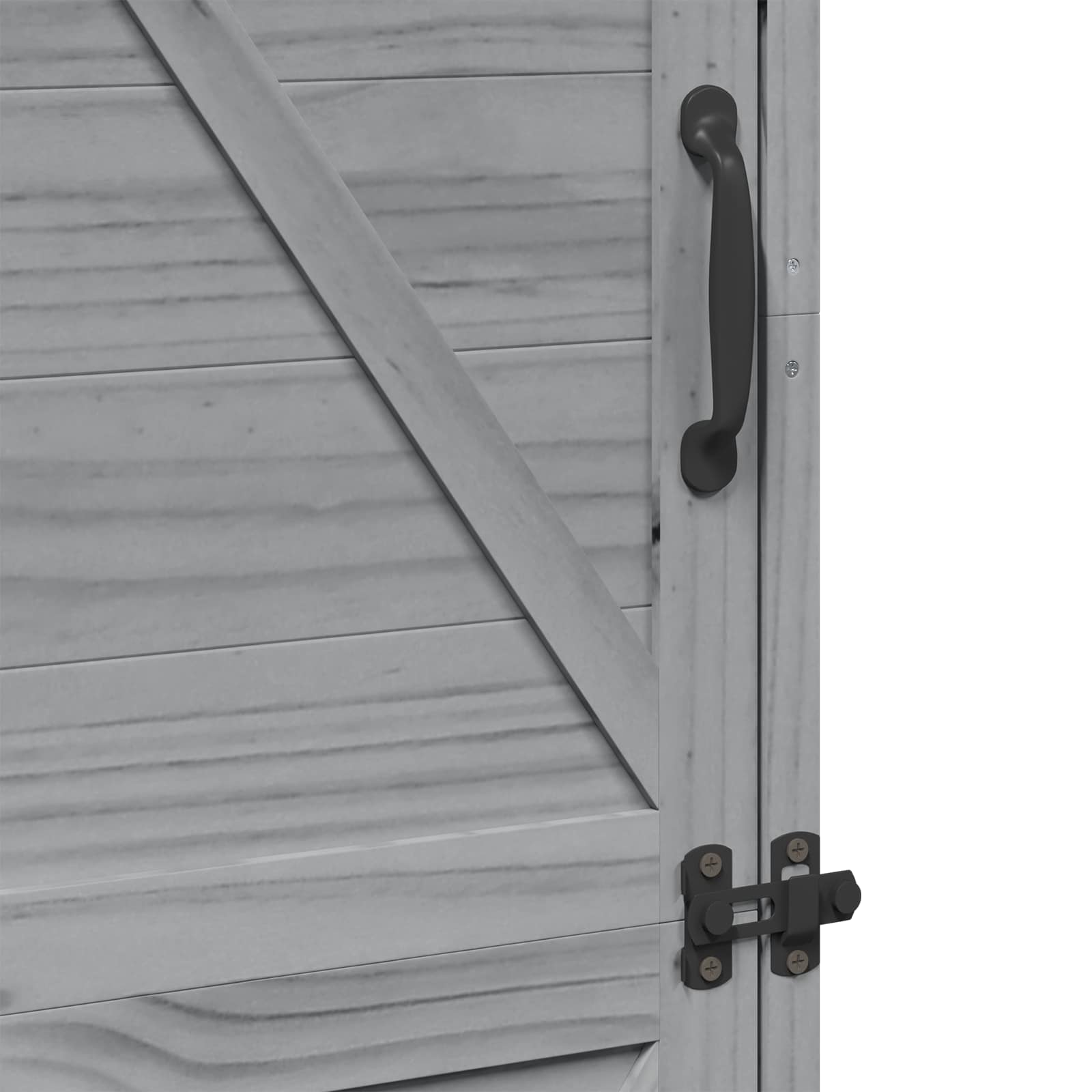 Tuinschuur met dak Grijs 59,5 x 56 x 176,5 cm Massief Vurenhout