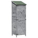 Tuinschuur met dak Grijs 59,5 x 56 x 176,5 cm Massief Vurenhout
