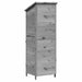 Tuinschuur met dak Grijs 59,5 x 56 x 176,5 cm Massief Vurenhout