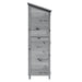 Tuinschuur met dak Grijs 59,5 x 56 x 176,5 cm Massief Vurenhout