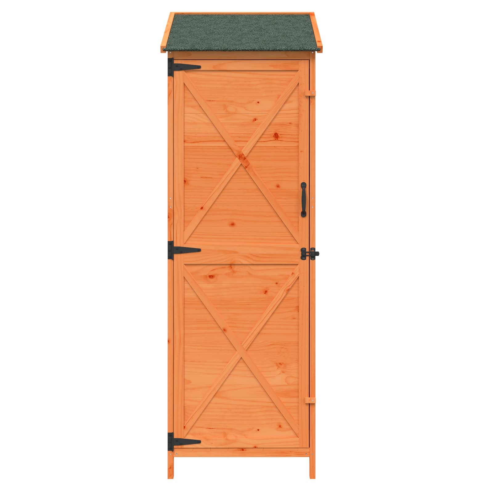Tuinschuur met dak Bruin 59,5 x 56 x 176,5 cm Massief Vurenhout