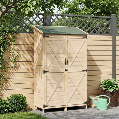 Tuinschuur Naturel 106 x 56 x 176,5 cm Massief Vurenhout