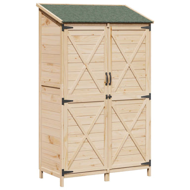 Tuinschuur Naturel 106 x 56 x 176,5 cm Massief Vurenhout
