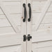 Tuinschuur met dak Wit 106 x 56 x 176,5 cm Massief Vurenhout