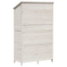 Tuinschuur met dak Wit 106 x 56 x 176,5 cm Massief Vurenhout