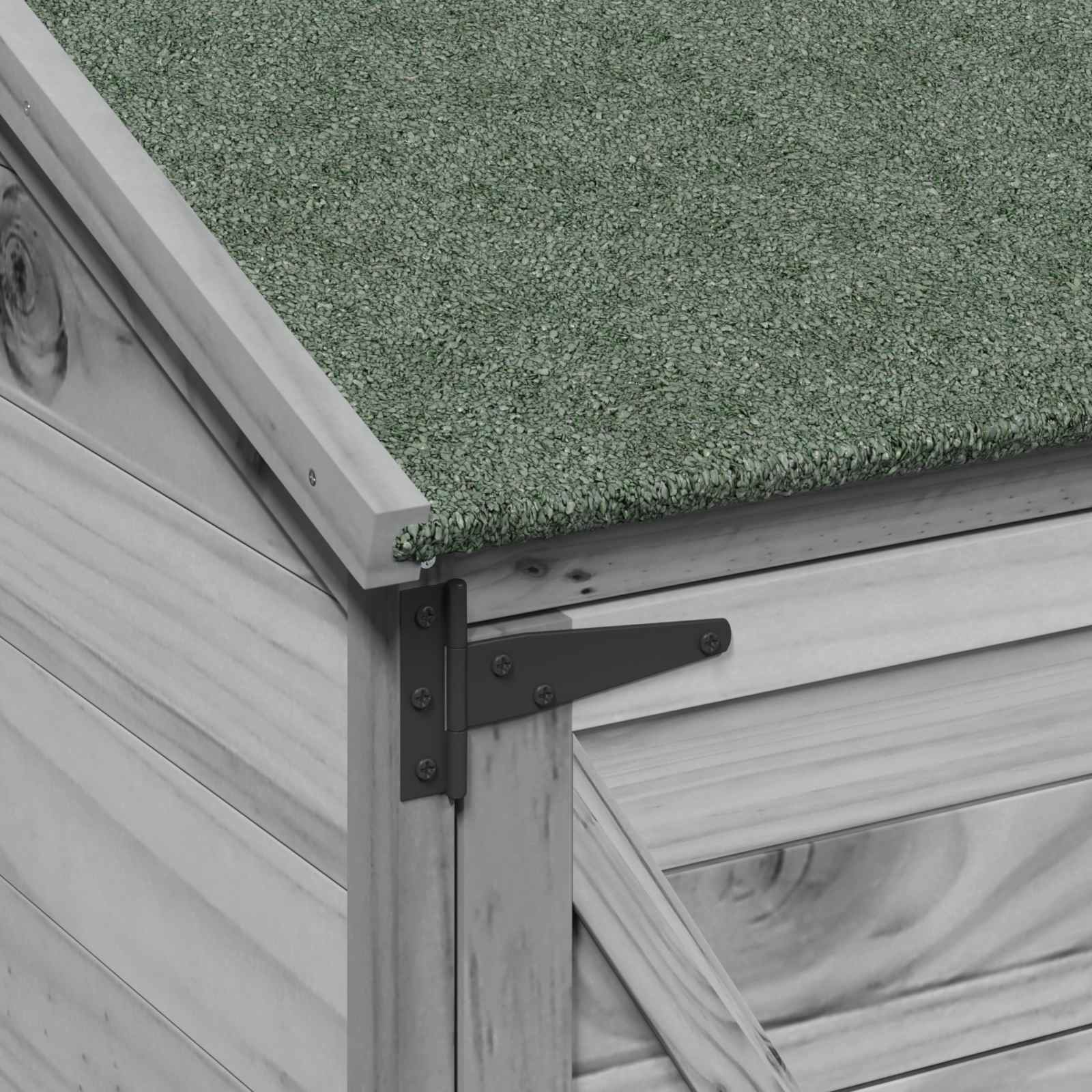 Tuinschuur met dak Grijs 106 x 56 x 176,5 cm Massief Vurenhout
