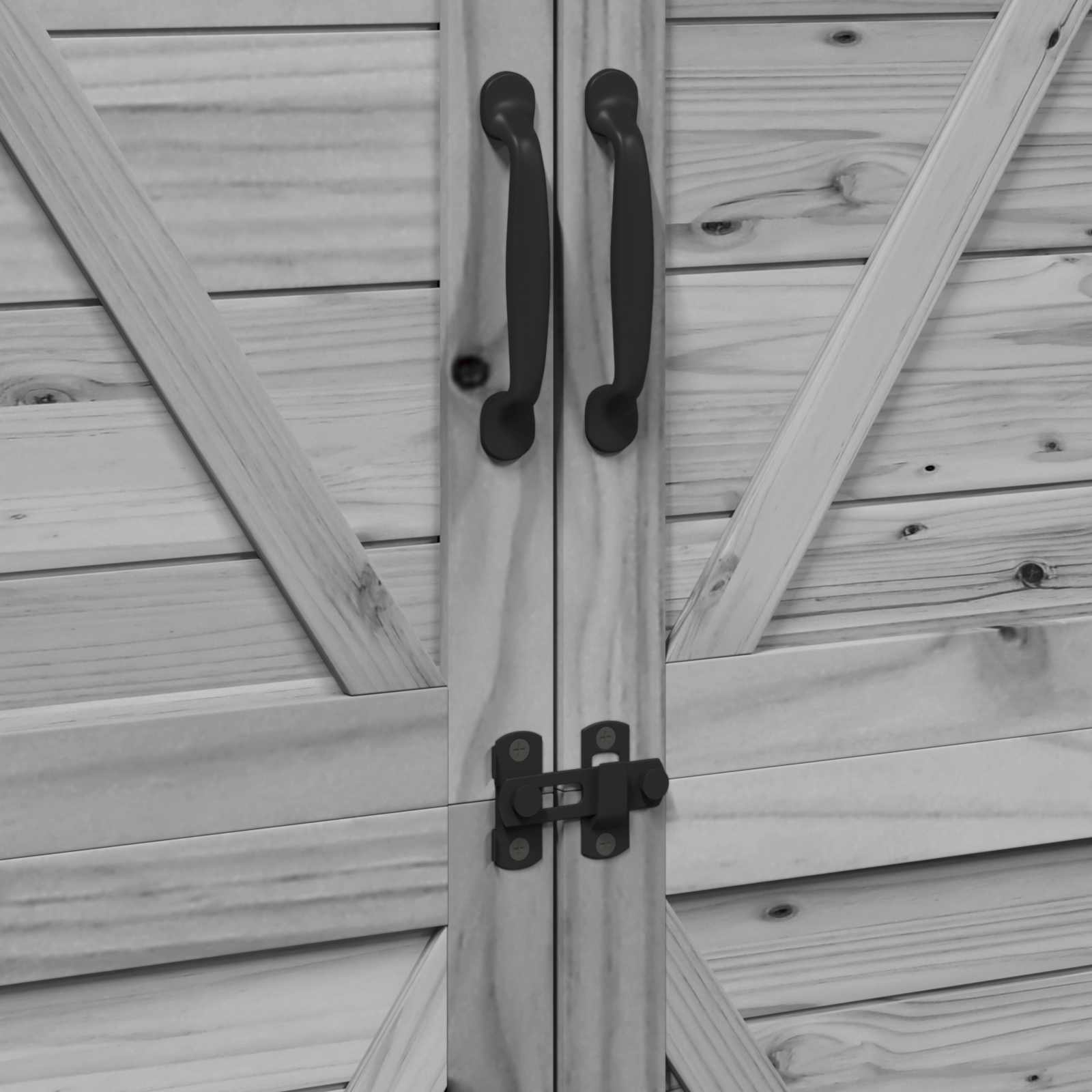 Tuinschuur met dak Grijs 106 x 56 x 176,5 cm Massief Vurenhout