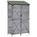 Tuinschuur met dak Grijs 106 x 56 x 176,5 cm Massief Vurenhout