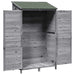 Tuinschuur met dak Grijs 106 x 56 x 176,5 cm Massief Vurenhout