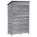 Tuinschuur met dak Grijs 106 x 56 x 176,5 cm Massief Vurenhout