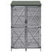 Tuinschuur met dak Grijs 106 x 56 x 176,5 cm Massief Vurenhout