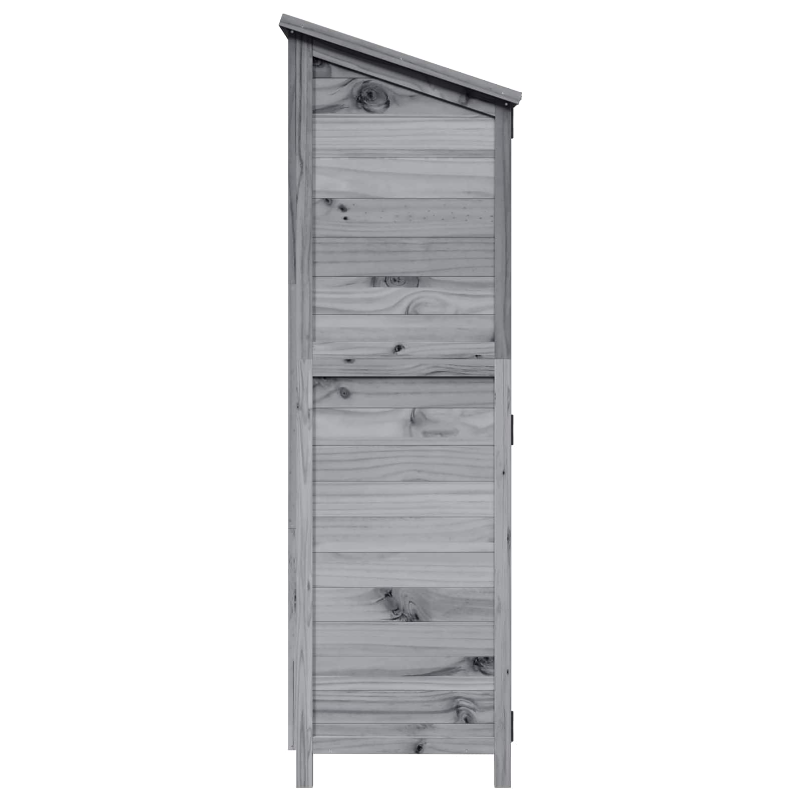 Tuinschuur met dak Grijs 106 x 56 x 176,5 cm Massief Vurenhout