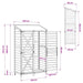 Tuinschuur met dak Grijs 106 x 56 x 176,5 cm Massief Vurenhout