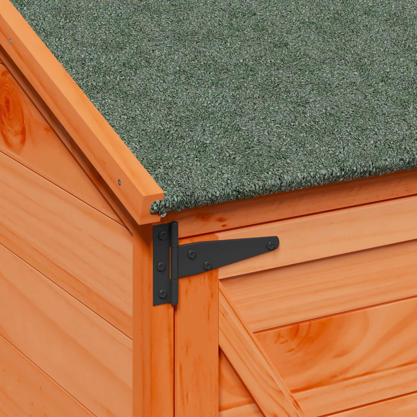 Tuinschuur met dak Bruin 106 x 56 x 176,5 cm Massief Vurenhout